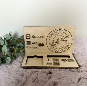 Square business card holder